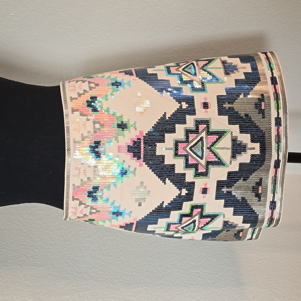 NEW Express Sequin Mini Skirt in Size L